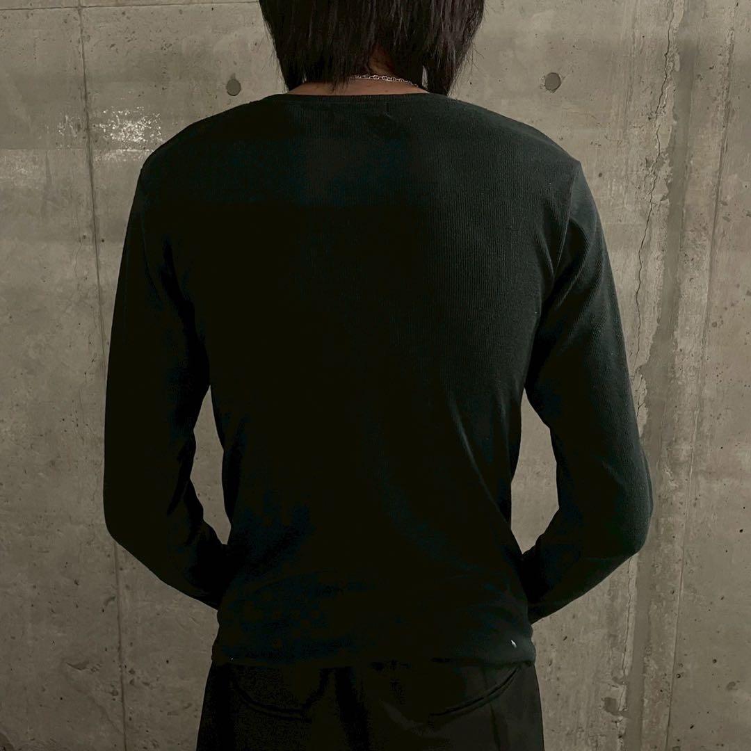 00's Y2K スタッズ プリント サーマル カットソー グランジ アーカイブ