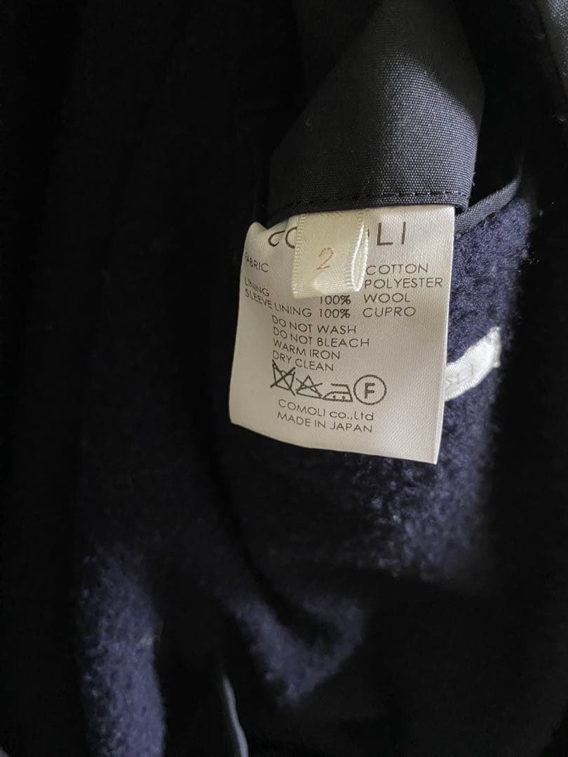 COMOLI タイロッケンコート サイズ2 ネイビー