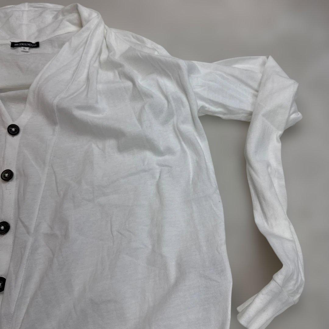 アンドゥムルメステール　カーディガン　ホワイト　Lサイズ