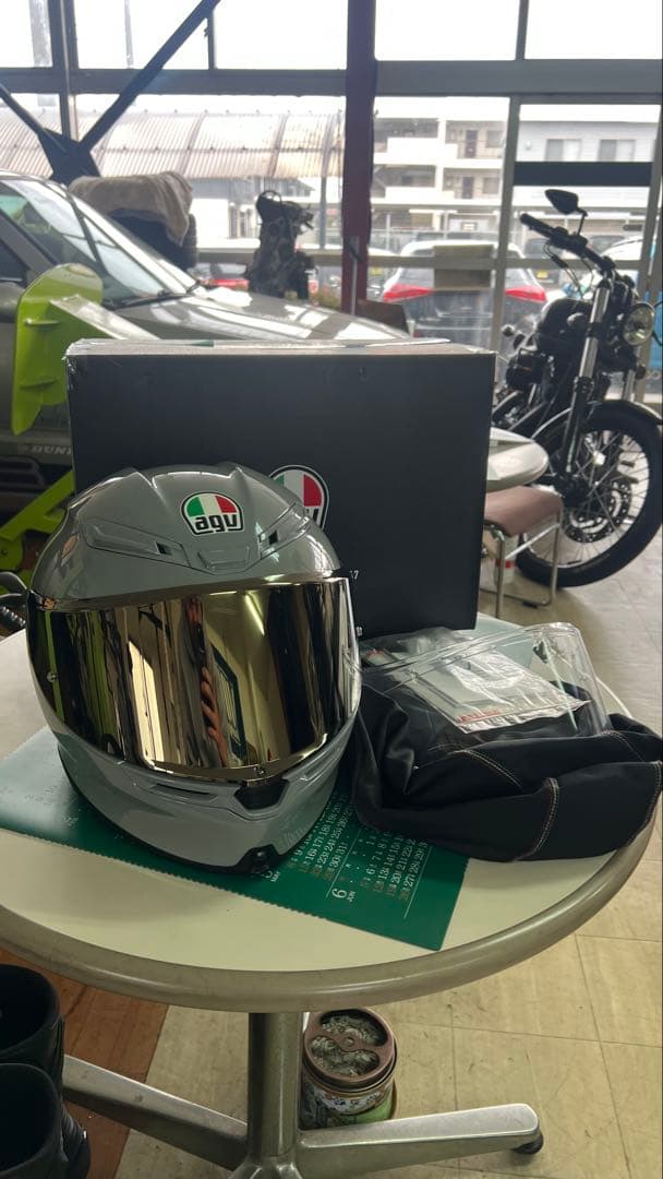 AGV K6 ナルドグレー　アジアンフィットMサイズ　純正ミラーシールド