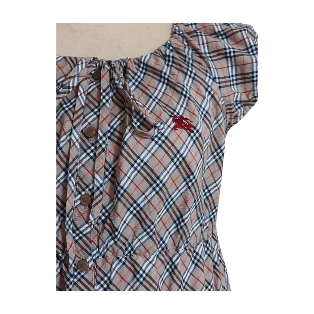 BURBERRY BLUE LABEL 半袖 ノバチェック ブラウス 38