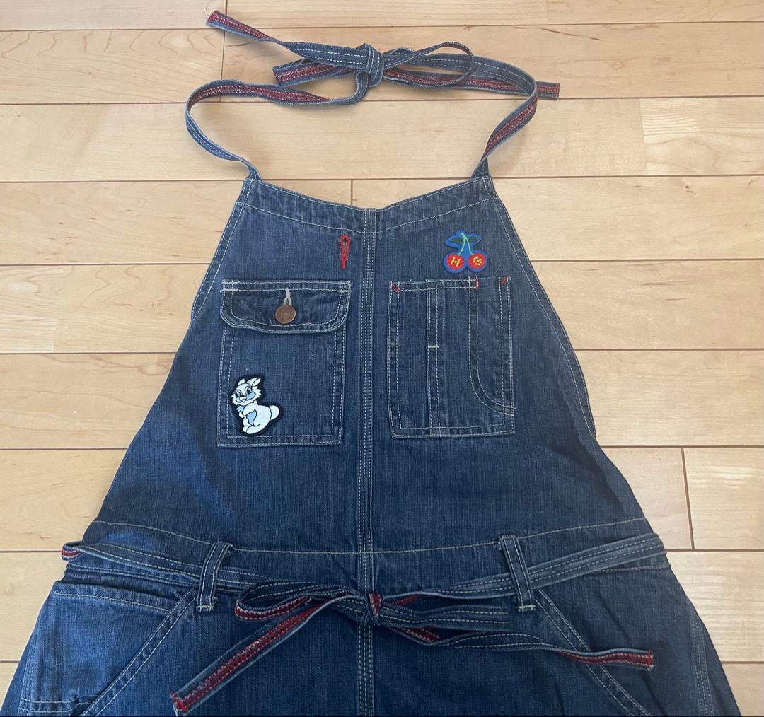 HYSTERIC GLAMURデニム サロペット ジャンパースカート ワッペン