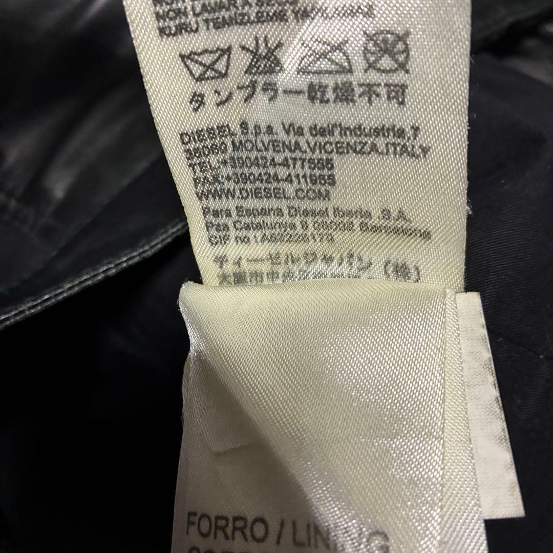 DIESELディーゼル 羊革ラムレザージャケット シングルライダース Sサイズ