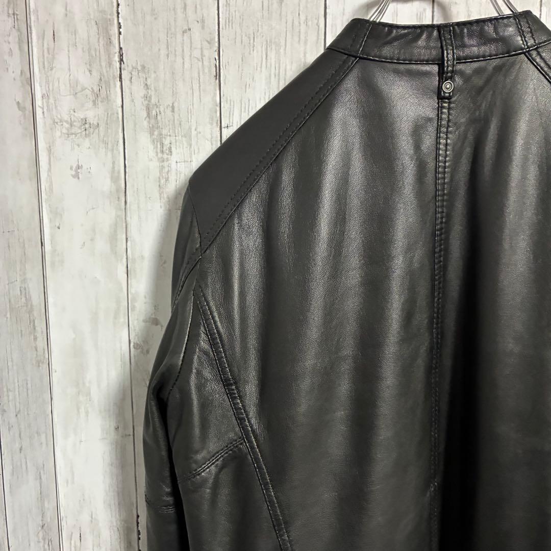 DIESELディーゼル 羊革ラムレザージャケット シングルライダース Sサイズ