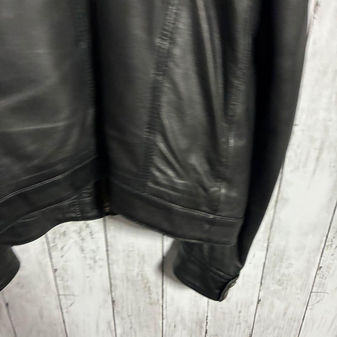 DIESELディーゼル 羊革ラムレザージャケット シングルライダース Sサイズ