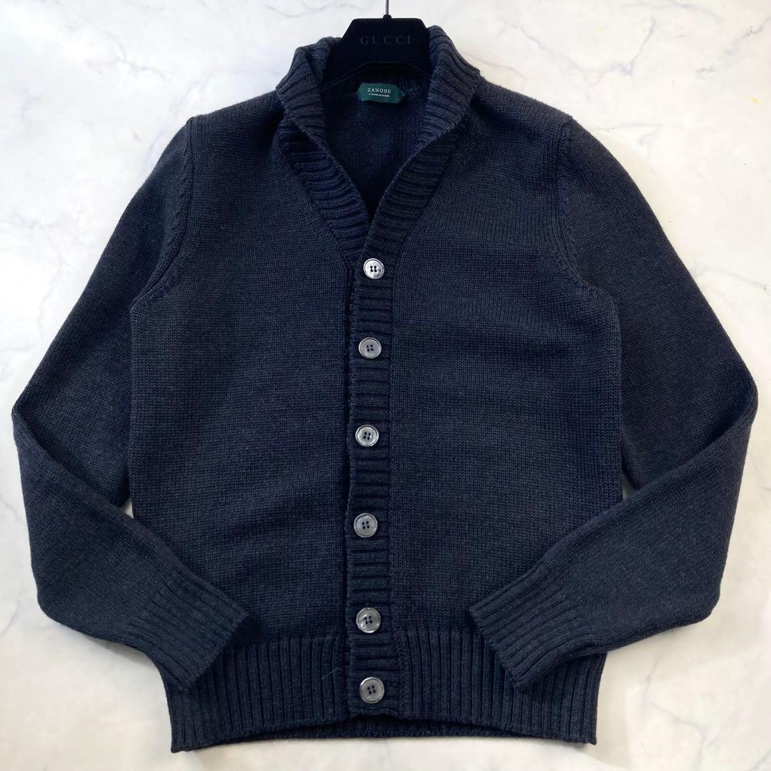 極美品✨ ZANONE カーディガン ニット 黒 5G