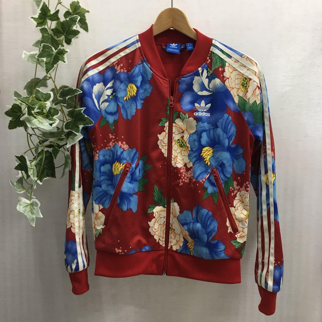 【希少☆】adidas　アディダス　牡丹　和花柄　総柄　ジャージ　M