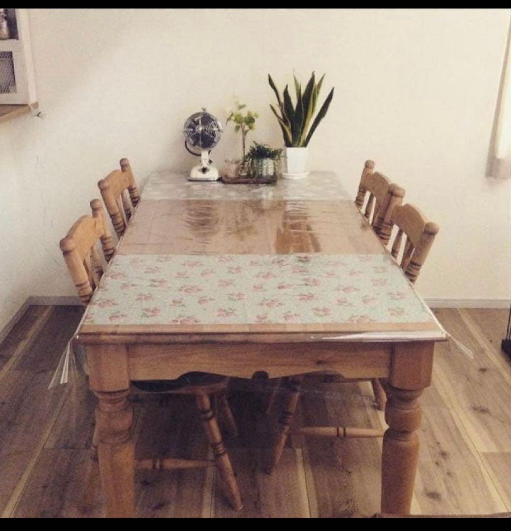 ナチュラルウッド ダイニングテーブル チェア カントリーテーブル 180㎝