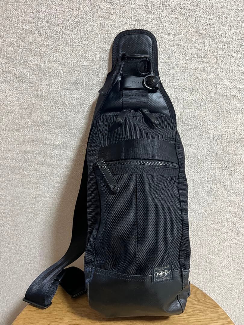 [美品]PORTER ワンショルダースリングバッグボディバックヒート