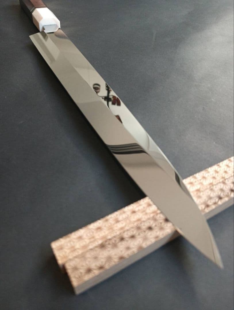 超ウルトラ鏡面仕上V金10号本焼柳刃包丁270mm デュポンコーリアン八角柄
