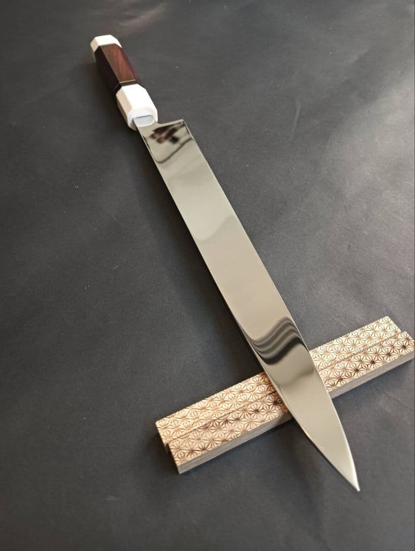 超ウルトラ鏡面仕上V金10号本焼柳刃包丁270mm デュポンコーリアン八角柄