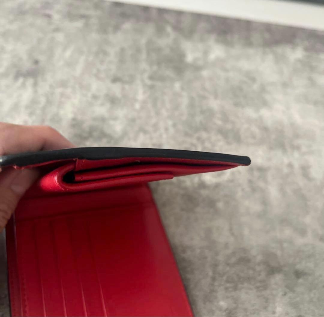 FENDI 二つ折り財布 目デザイン 黒赤　モンスター