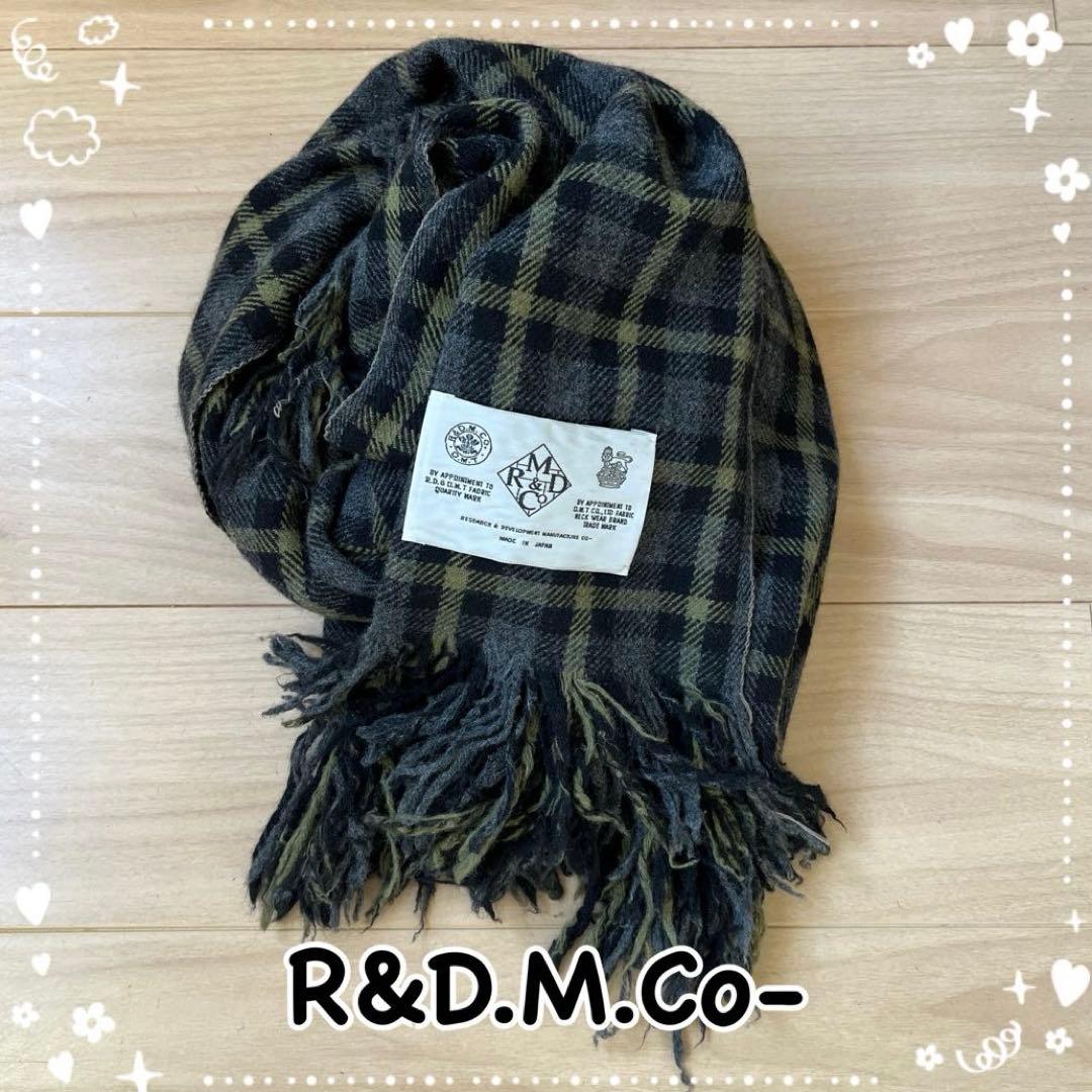 R&D.M.Co- オールドマンズテーラー チェック　ストール　マフラー