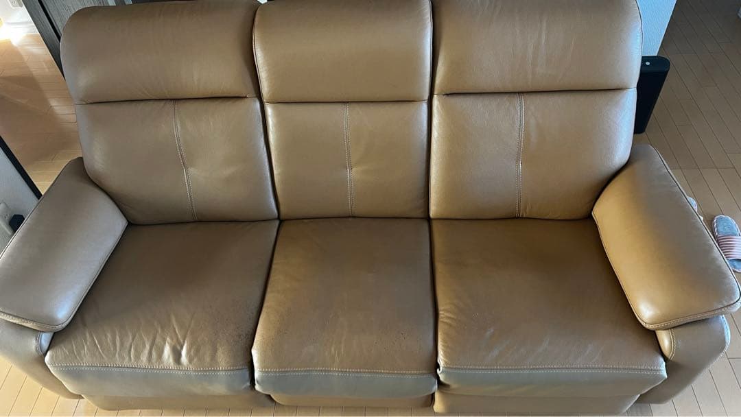 【IDC大塚家具】電動リクライニングソファ(3人掛け レザー セミオーダー品