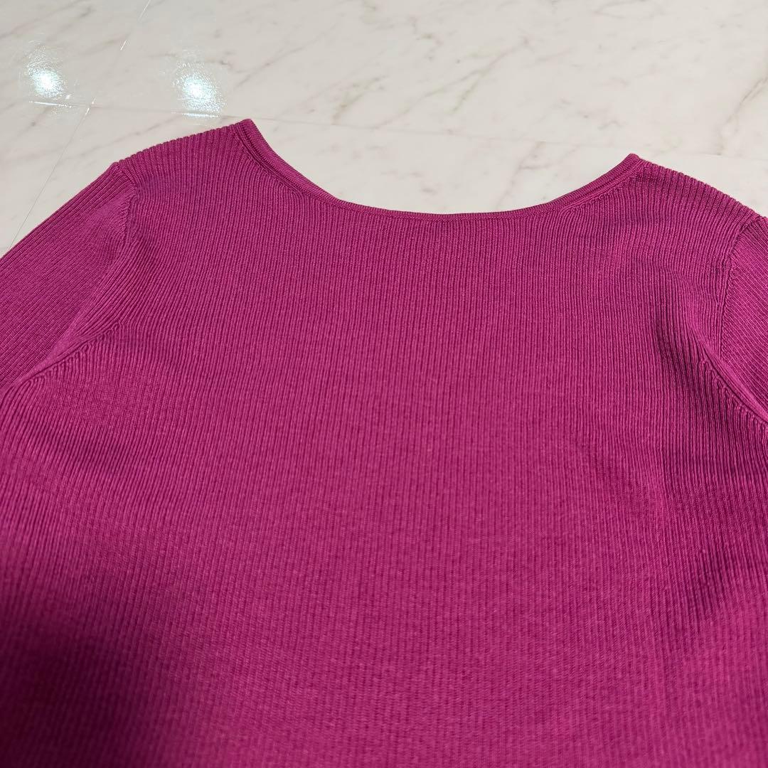 【美品】完売品✨️アナイ ウール シルク リブ フロンタブル プルオーバー 上品