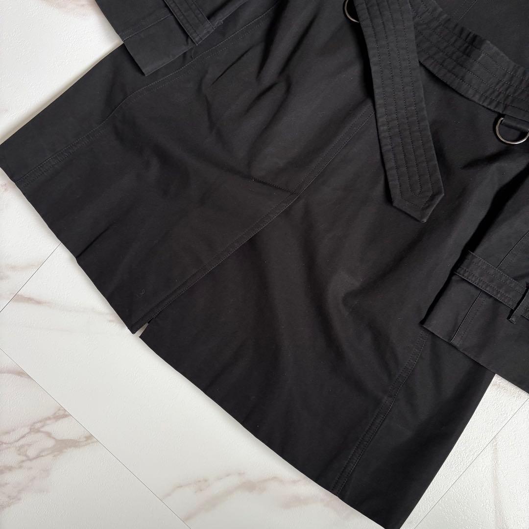 英国製◆バーバリー ケンジントン トレンチコート ベルト付 黒 M