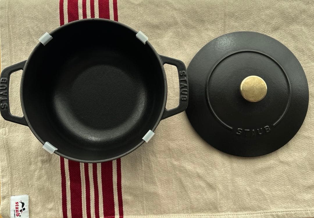 の*ん様 Staub ストウブ Wa-NABE (ワナベ) 18cm鍋 ブラック