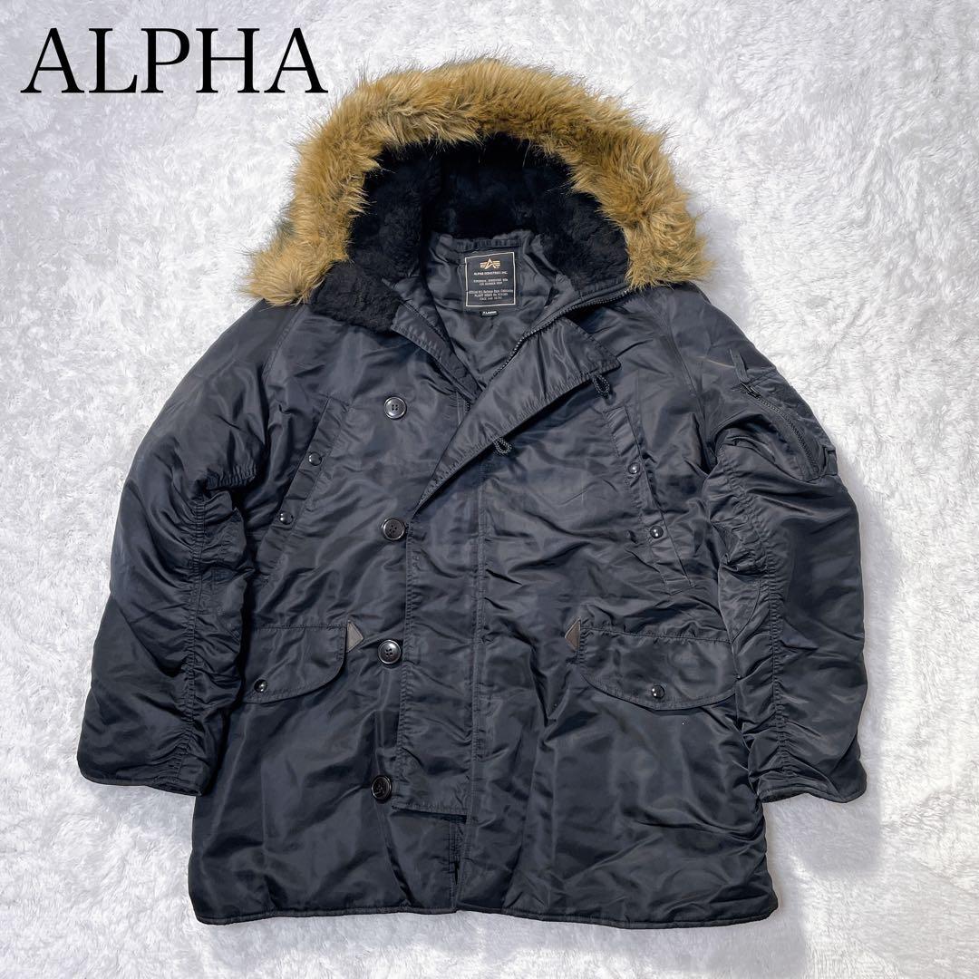 JAPAN FIT アルファインダストリーズ N-3B N3B XL 黒 ファー