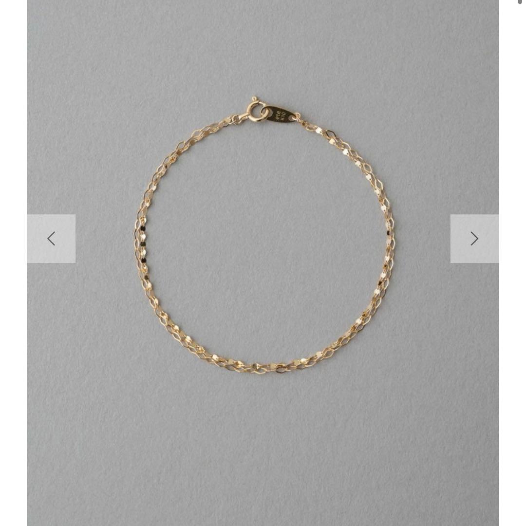 ete k10 イエローゴールド チェーンブレスレット