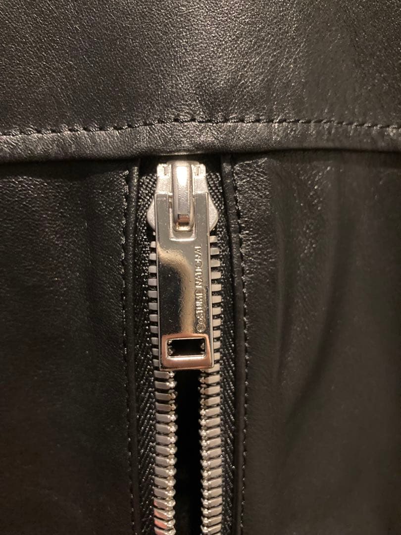 Costume National ブラックレザージャケット レディース 36