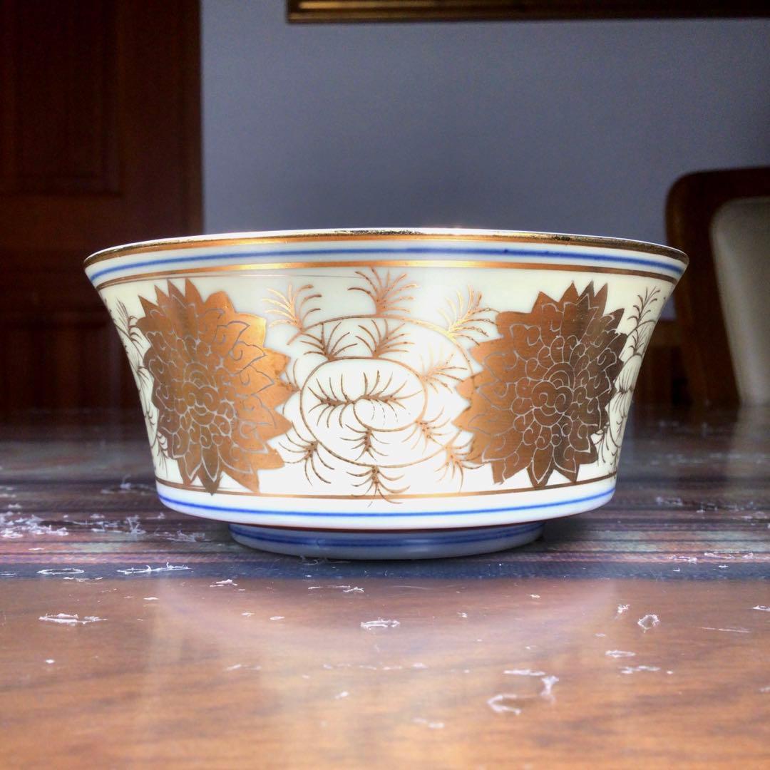 『メルうー特価』　九谷焼　洋山　中鉢　5枚　金彩