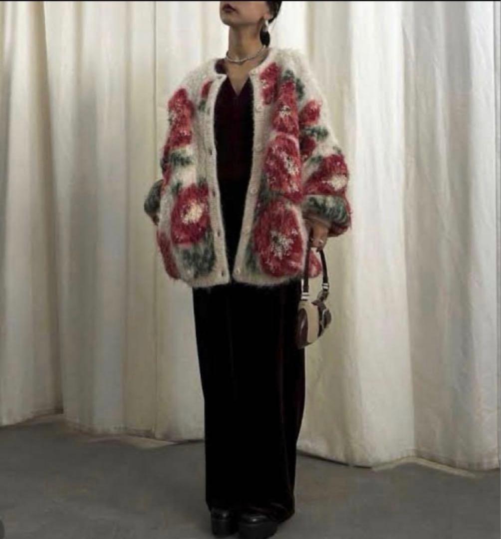 トップス Ameri VERONICA JACQUARD KNIT CARDIGAN