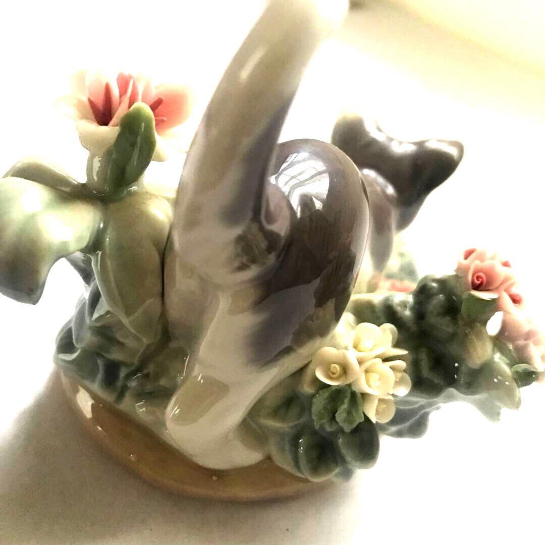 廃番希少 lladroリヤドロ キャットアンドフロッグ1442