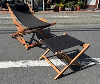  BOTANIA　折りたたみ　デッキチェア　フットレスト