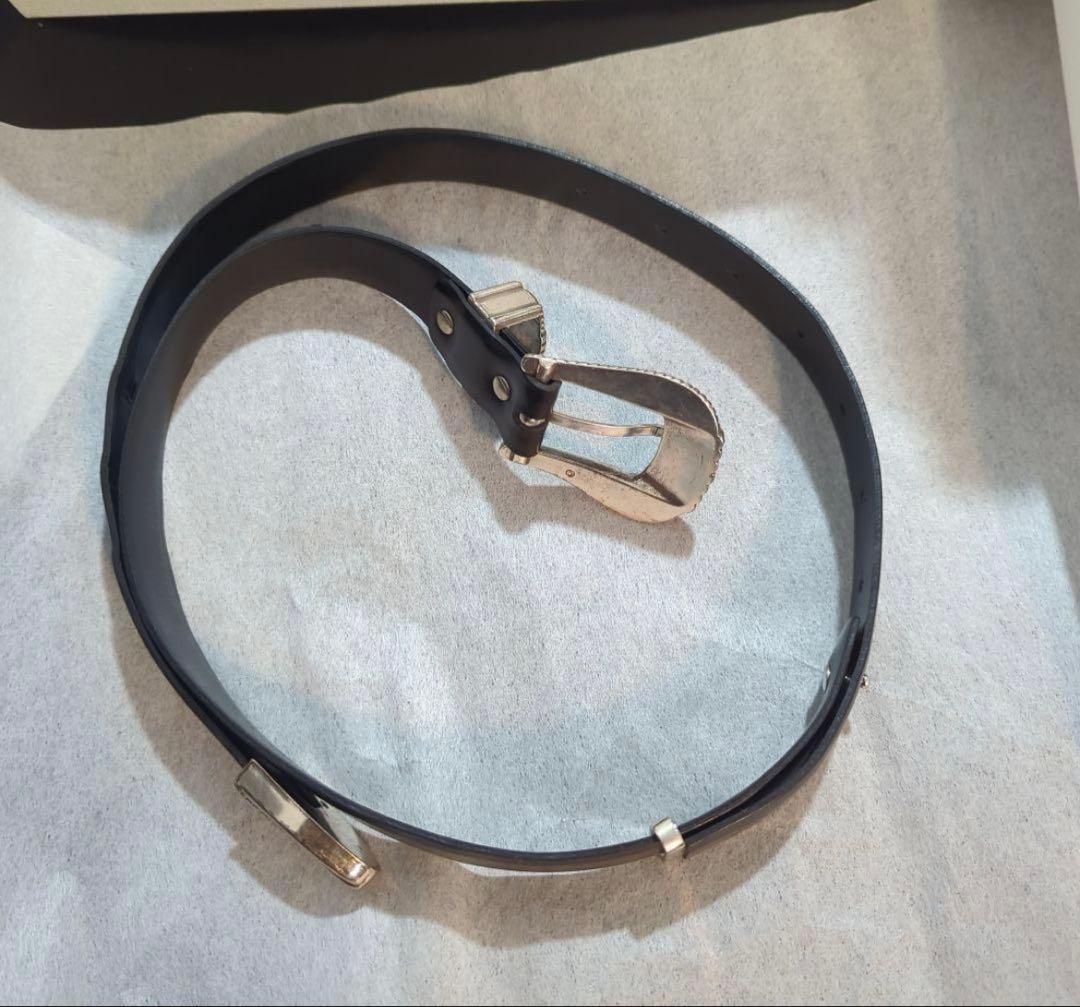 TOGA ARCHIVES L LEATHER BELT 2 ブラック