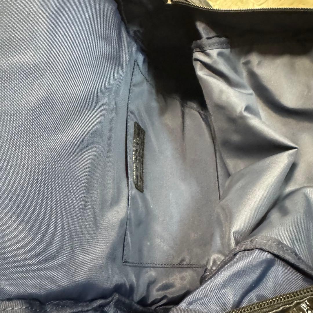 cooga クーガ　軽量レザー　ナイロン リュック　黒　ビジネスバッグ