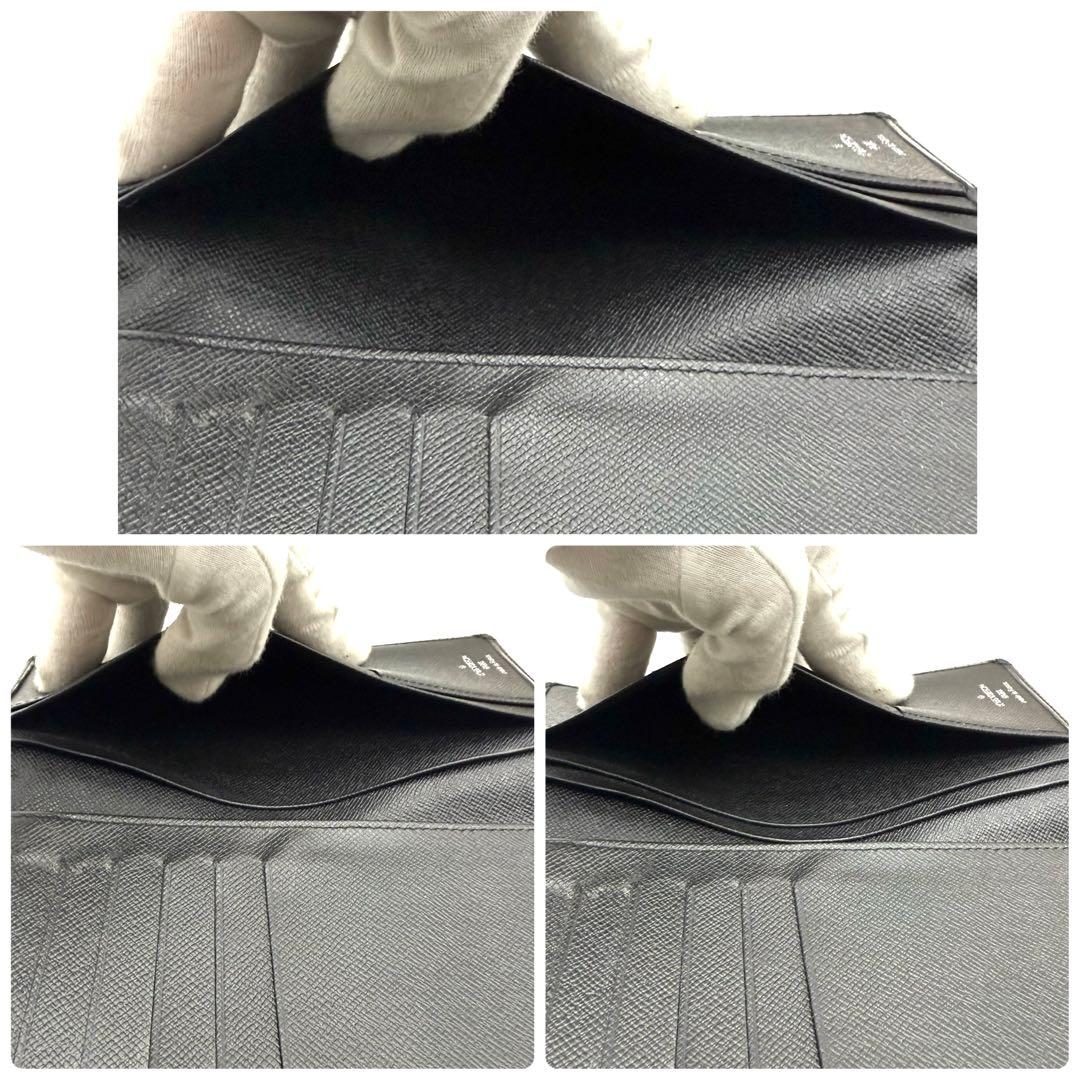 【美品】ルイヴィトン エピ ポルトフォイユ ブラザ ノワール 黒 長財布