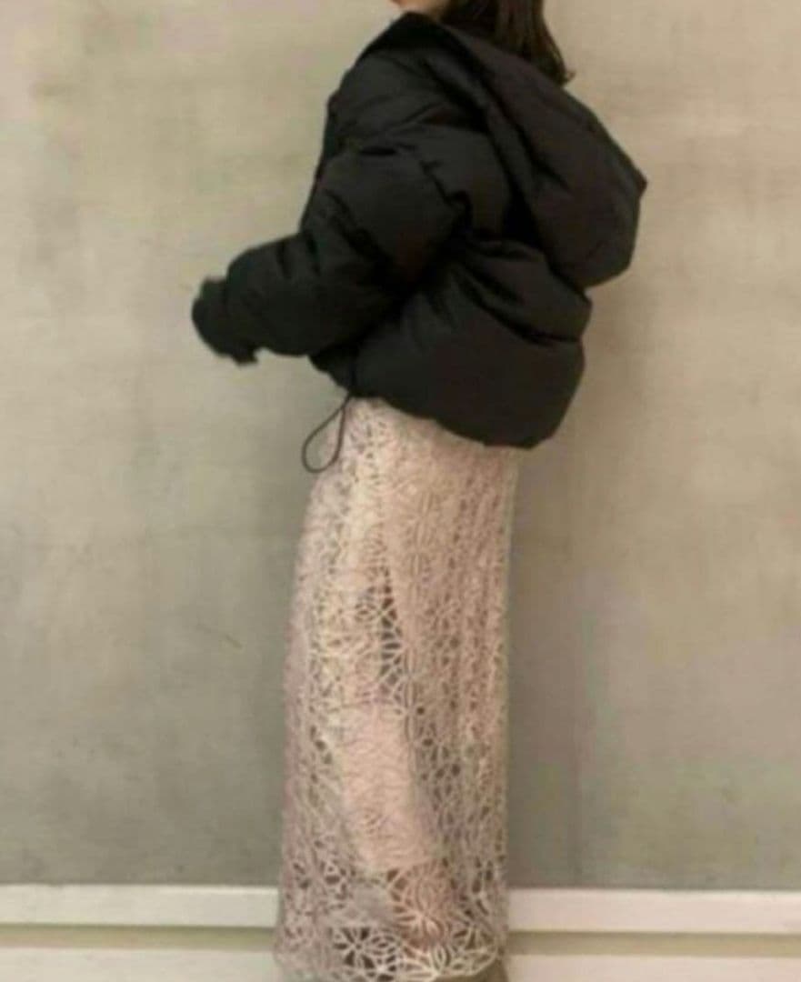 美品FRAY I.D フード ショート ダウンジャケット アウター ブラック