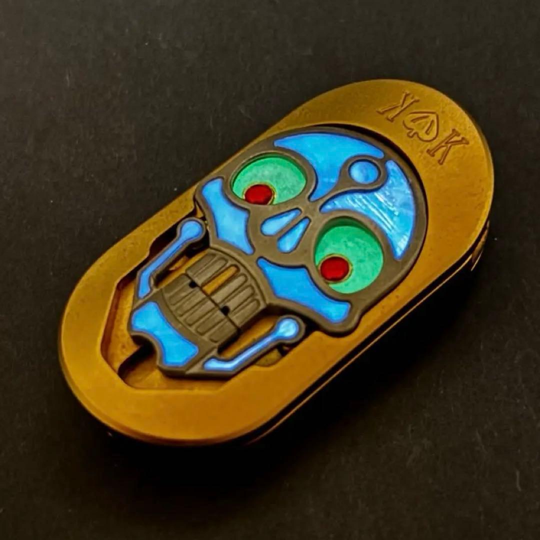 SAS 髑髏EDC 蛍光発光　フィジェットトイ　フィジェット　ハンドスピナー