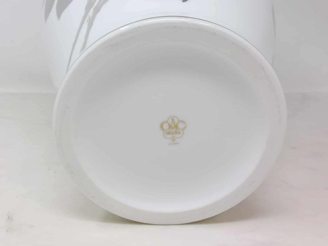 大倉陶園 花瓶 金蝕バラ 35cm