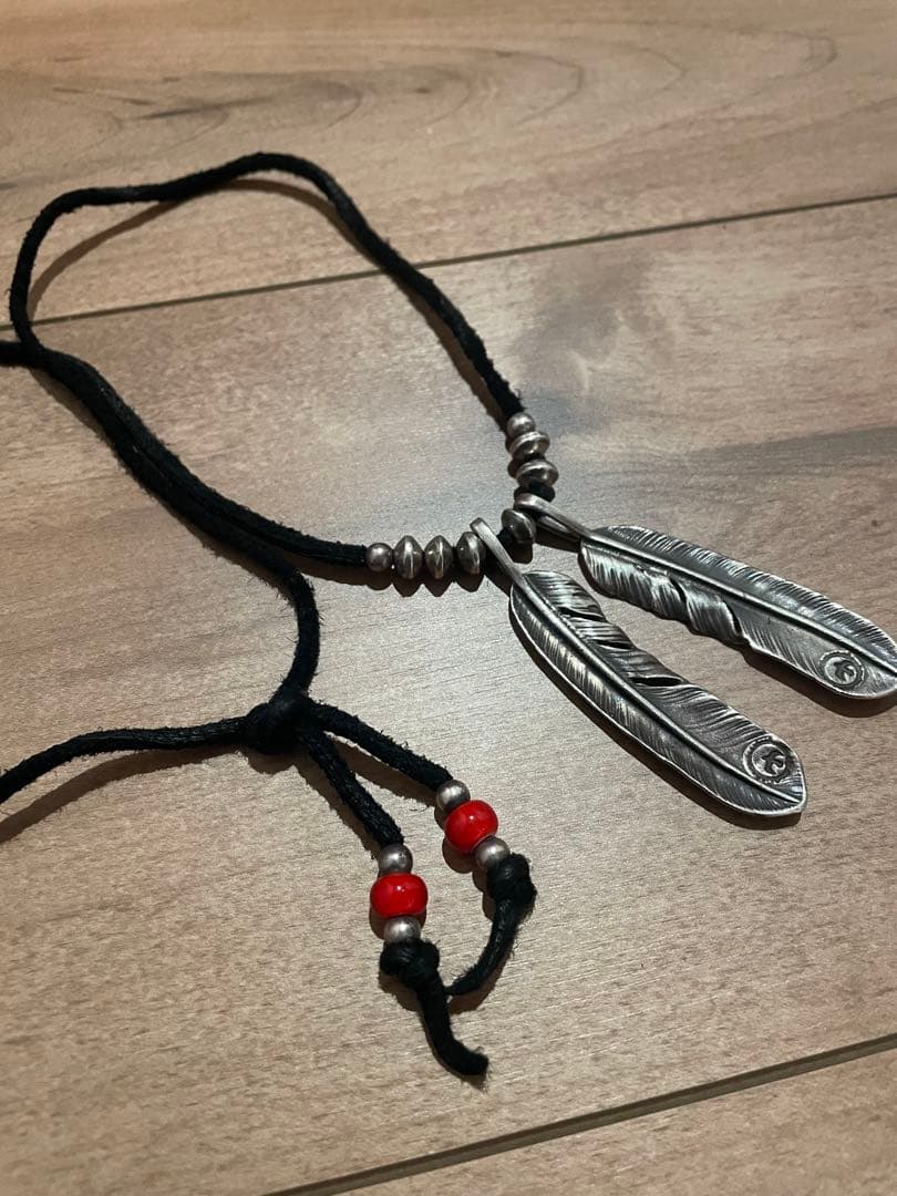 ジ*!様 goro's フェザー ネックレス シルバー