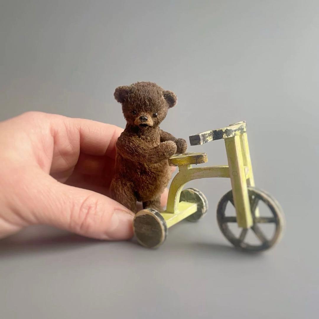 僕の大事な三輪車 くまさん アーティストベア テディベア 海外作家様 ミニチュア