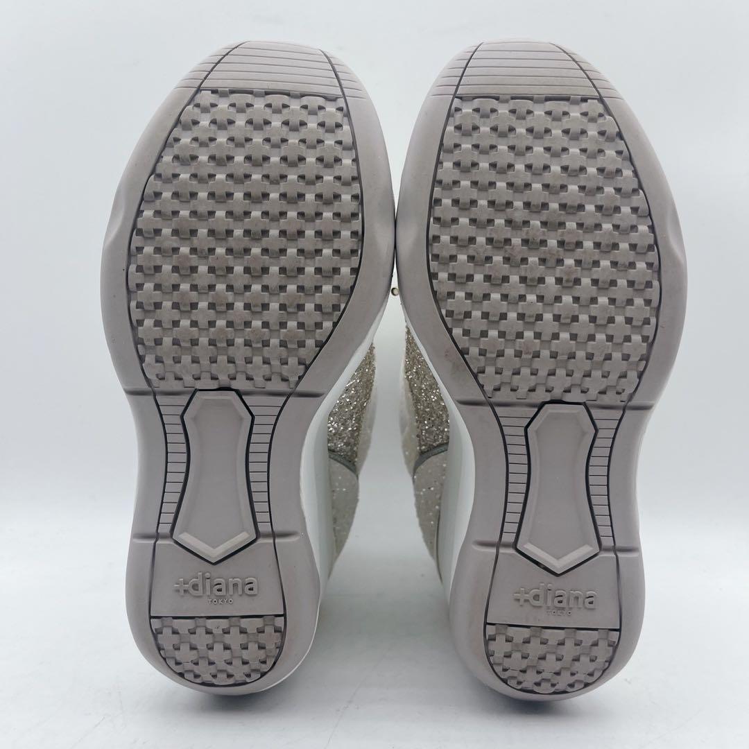 美品 +ダイアナ Bridal Edition 美脚ヒールアップスニーカー9cm