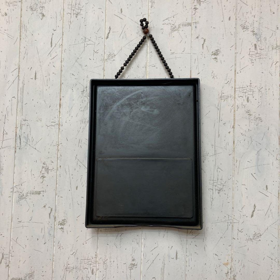 B-2 昭和レトロ 珠暖簾 木製 レターラック 壁掛け 小物入れ 古道具春夏秋冬