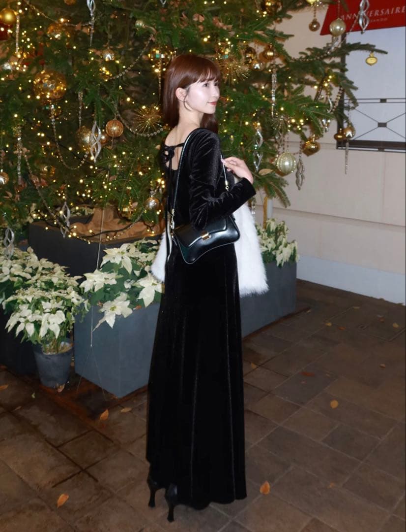 holiday＆holidayベロアワンピース