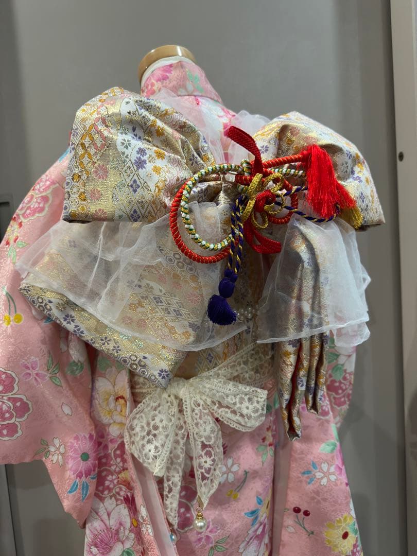 七五三用 花柄着物 フルセット