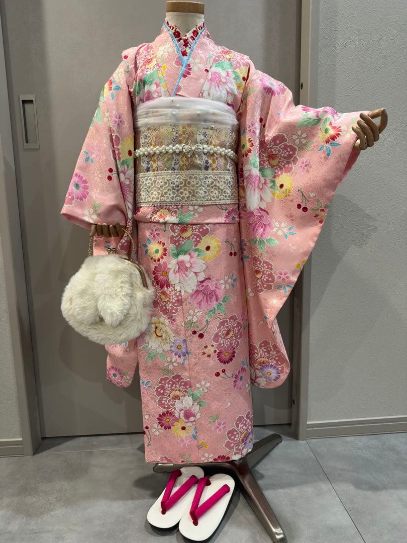 七五三用 花柄着物 フルセット