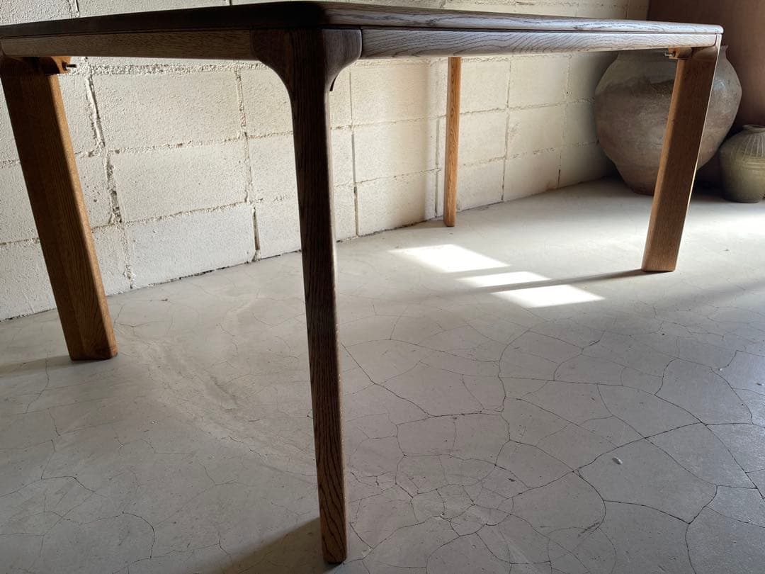 美品　希少　日進木工　天然木オーク無垢材　ヴィンテージ　ダイニングテーブル