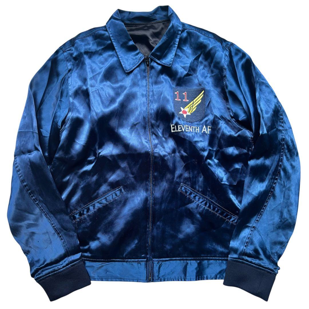 AVIREXアヴィレックス　リバーシブルジャケット　スカジャン　レーヨン　古着