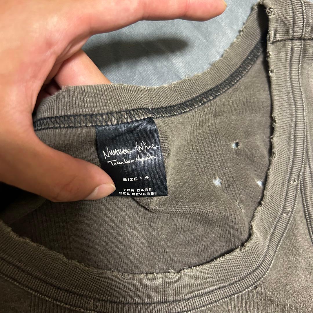 NUMBER (N)INE カート期 ダメージ加工タンクトップ