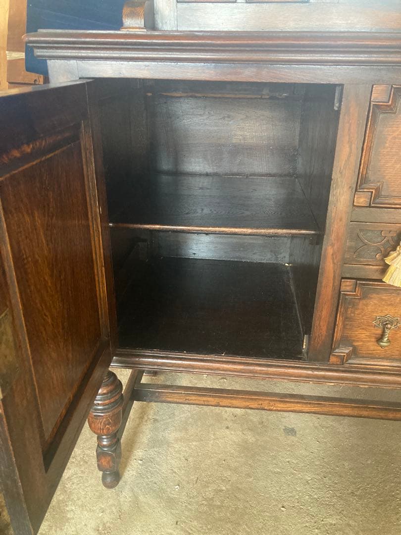 英国アンティーク　ミラーバックサイドボード