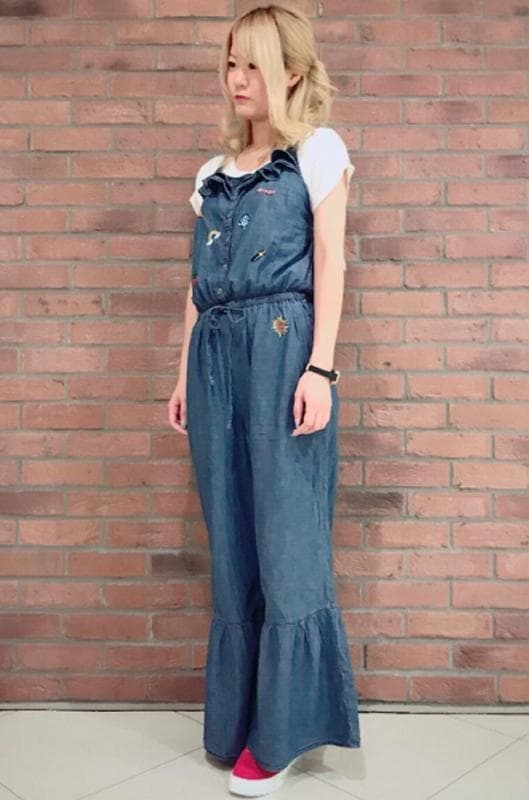 新品　ヒステリックグラマー　フリル＆刺繍 キャミオールインワン