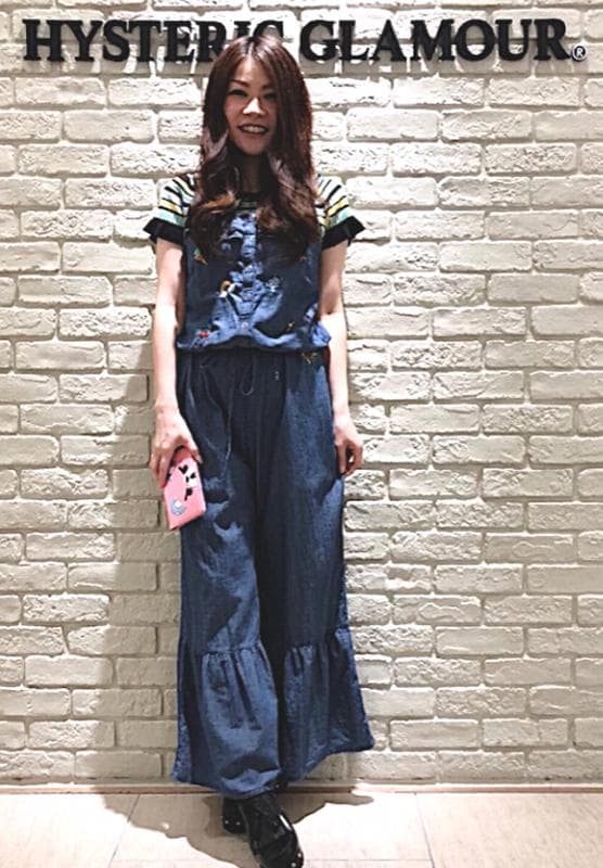 新品　ヒステリックグラマー　フリル＆刺繍 キャミオールインワン