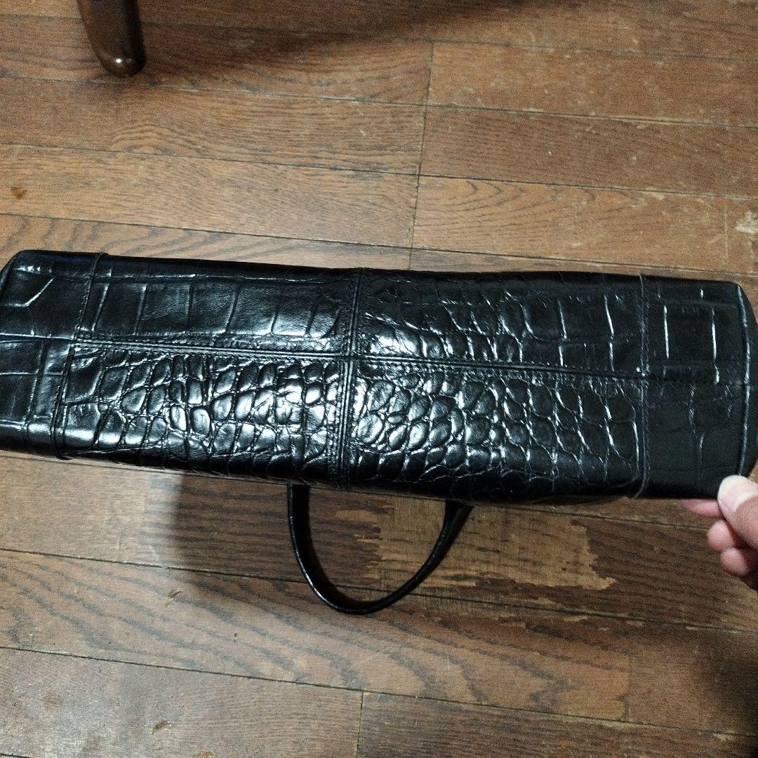 クロコダイルBALLY バリー トートバッグ レザー 本革ビジネス A4収納 黒