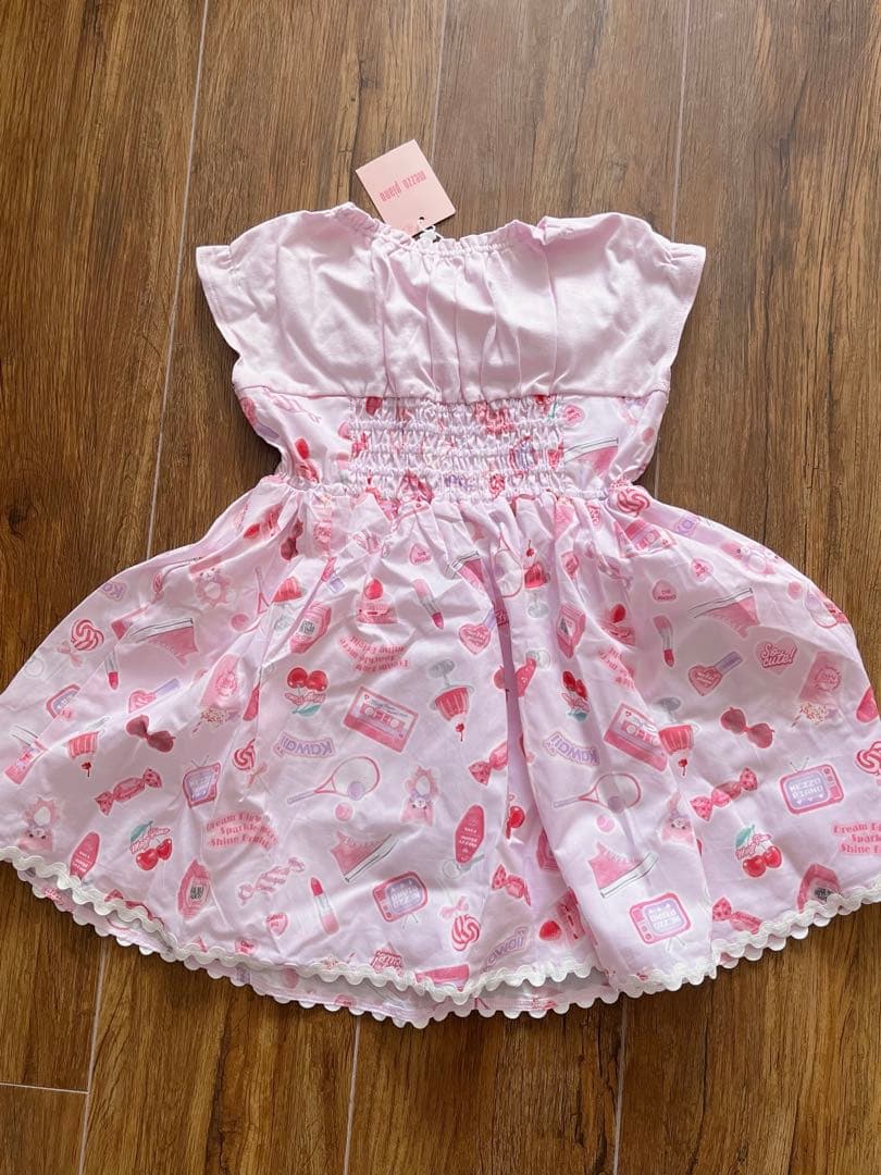 mezzo piano 新品未使用 キャンディ柄 半袖ワンピース 110cm