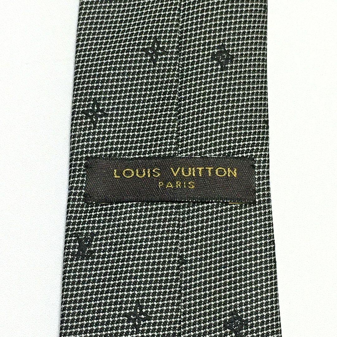 未使用級 ルイヴィトン Louis Vuitton ネクタイ ブラック系 LV柄